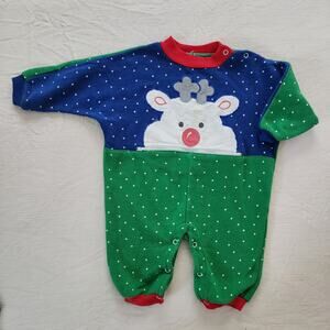 Vintage Reindeer Color Block Bodysuit 6-12 months